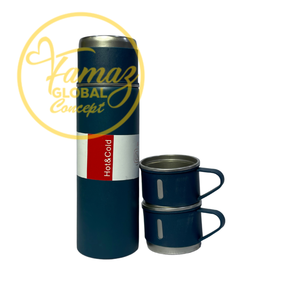 Vacuum Flask with Two Cups