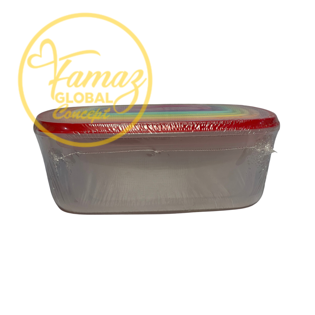 Multicoloured Plastic Container